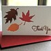 Fall Thank You Letterpress Enclosure Card