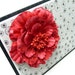 Classy Anniversary Card, Black and White Anniversary, Red Paper Flower, Handmade Paper Greeting Card
