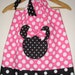 Minnie pink polka dots pillowcase dress with applique sizes 5, 6, 7, 8