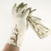 Vintage White Italian Gloves, Leather and Lace
