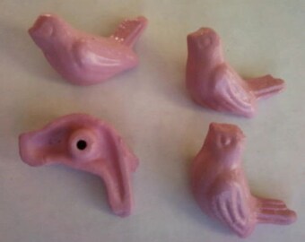 6 Cast Iron BIRD KNOBS/Cabinet Drawer Knobs/ Pulls-Set of 6 - Your Color Choice...