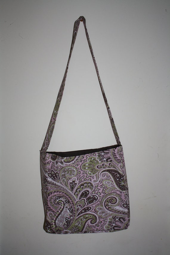 Paisley Pink Brown Over The Body Bag Purse 12x12