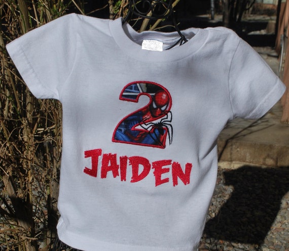 Personalized Spiderman Birthday Shirt