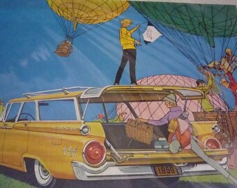 1959 Ford Ad Hot Air Balloons