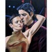 Moment oil on canvas tango dance painting 30x24 inches by Kenney Mencher