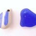 Cobalt Blue Beach Sea Glass Jewelry Supply Set Pendant Charms Top Drilled