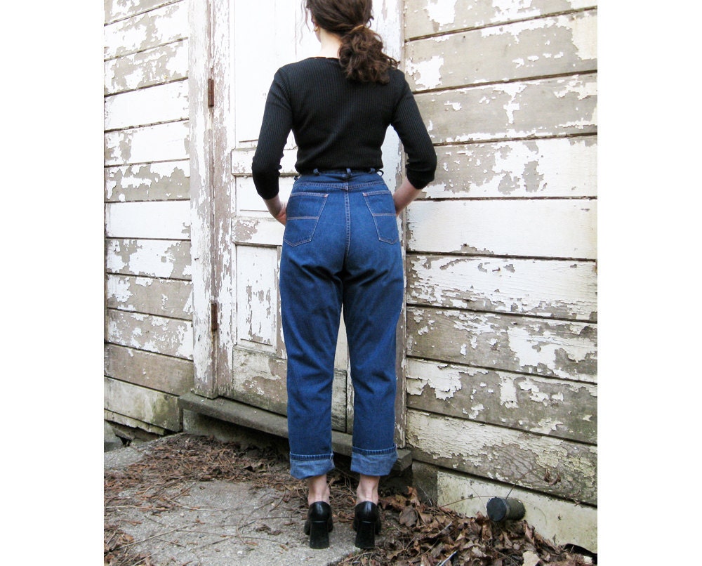 1950s Jeans Blue Bell high waist 50s denim womens Jeans S/M
