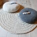 Round Pillow Crochet - Gray