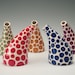 Bright Red Vase Polka Dots Desk Accessory