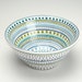 Serving Bowl Blues and Lime Hand Painted Colorful Fruit or Small Mix Bowl