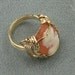 FREE SHIPPING. Acrylic Cameo and Goldfilled Ring