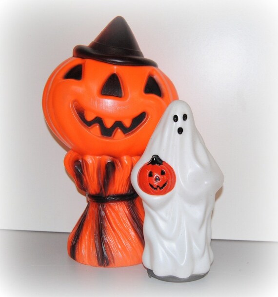 Two Vintage Lighted Halloween Decorations by Ifoundthis4u on Etsy