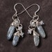 Glacier Bay Earrings: blue kyanite, crystal quartz, sterling silver
