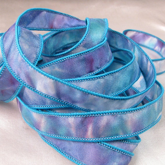 Hand Dyed Silk Ribbons Silk Jewelry Ribbon Bracelet Wrist