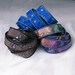 Hand Dyed Silk Ribbons Jewelry - Ribbon bracelet pendant Wrist wrap - Assorted Sparkle trio