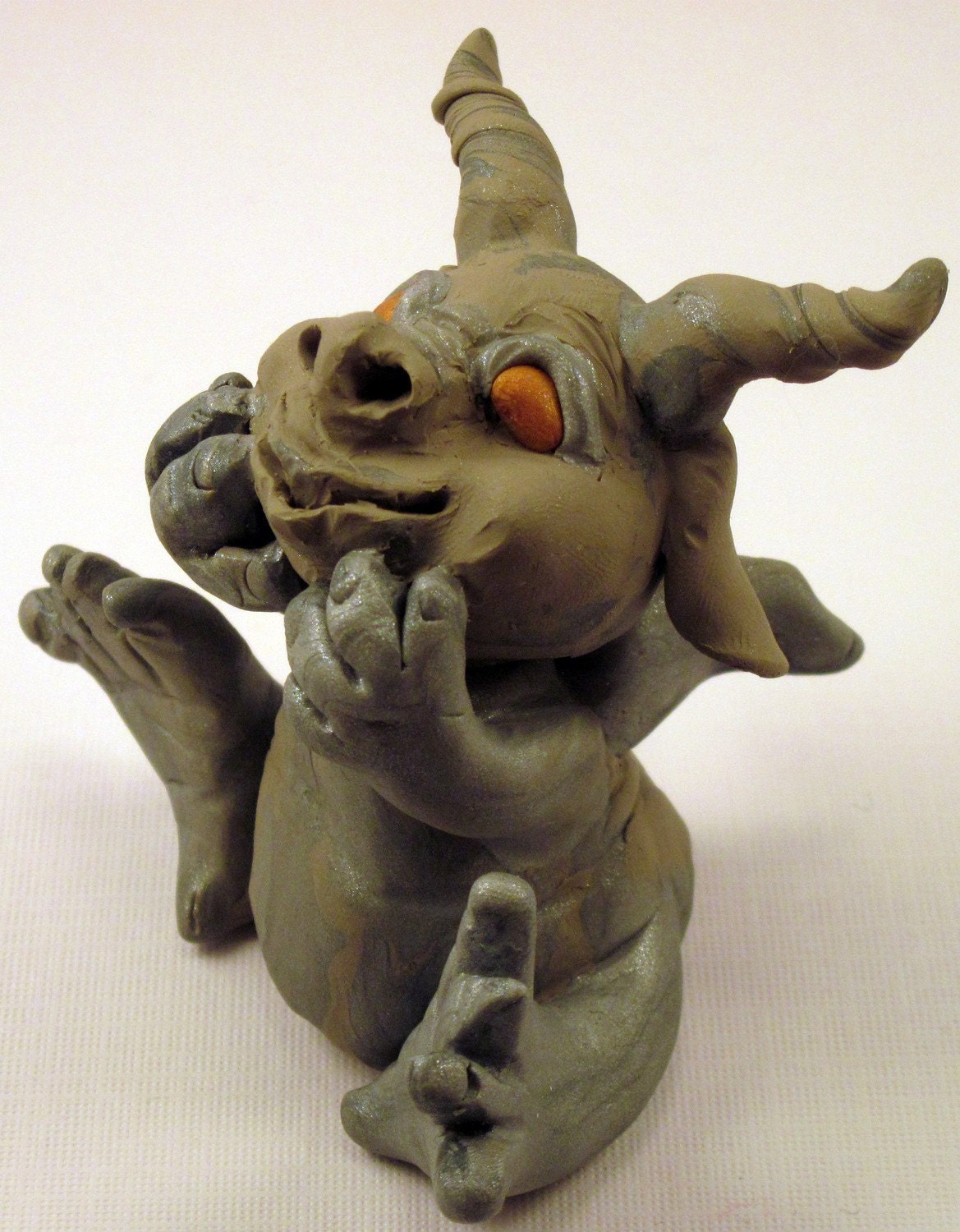 Polymer Clay Gargoyle by MyLittleMinions on Etsy