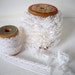 Wooden Spools of White Lace Over 1 Yard