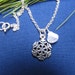 SS Snow Flake Charm & Moonstone Pendant Necklace