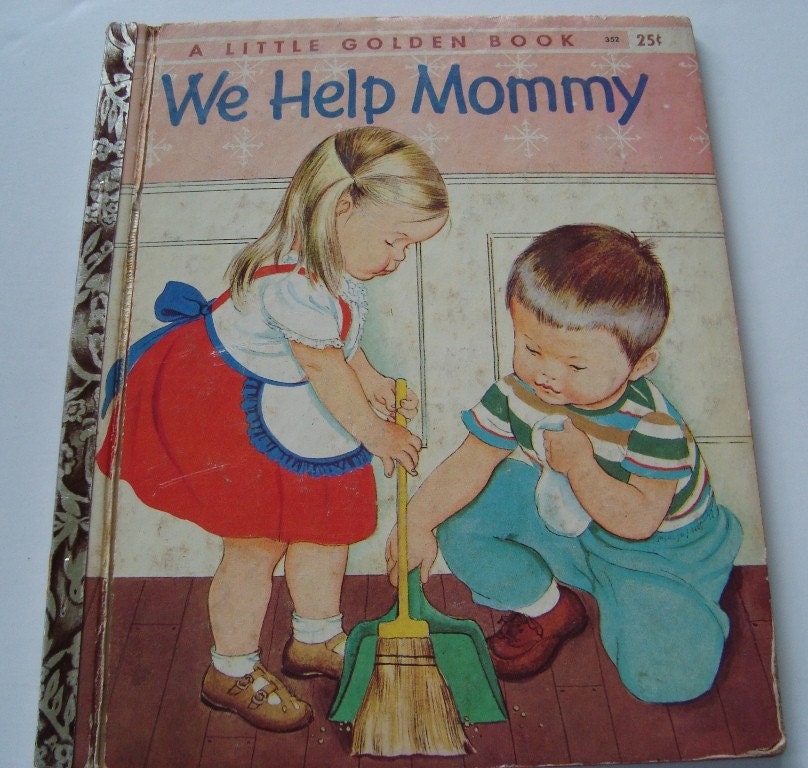 Vintage A Little Golden Book We Help Mommy