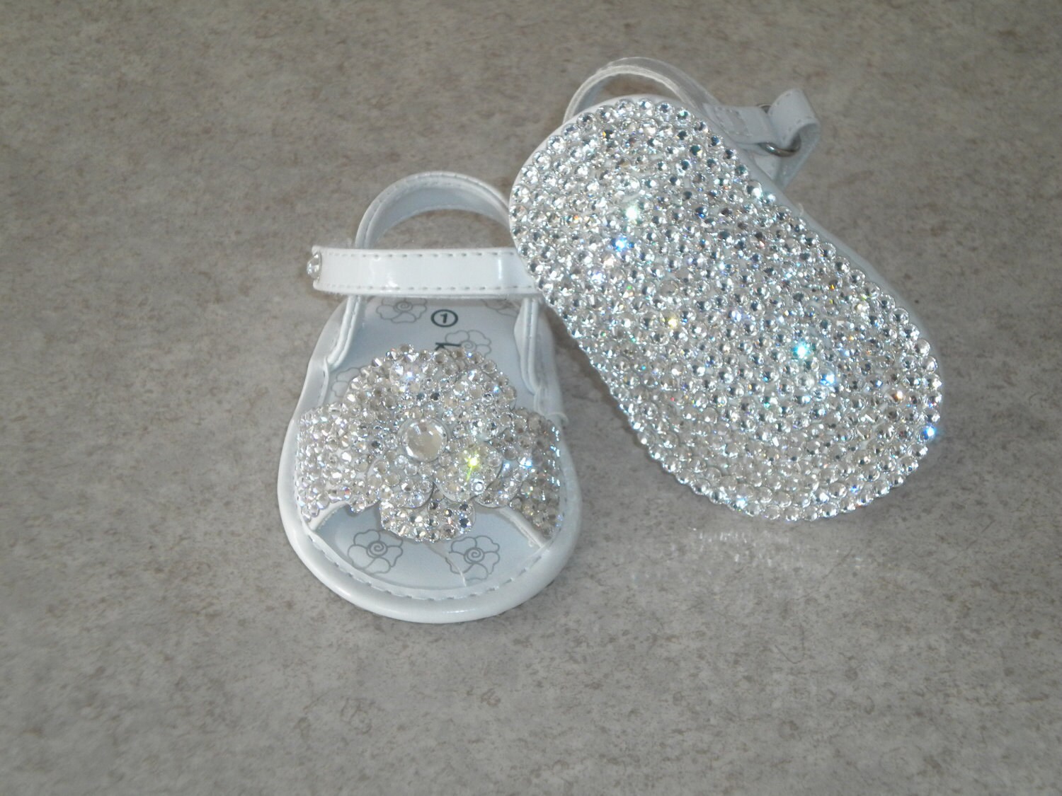 Baby Girls BLING Shoes Flower Sandals with Swarovski