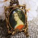 Vintage Victorian Brass Bamboo Easle Victorian Porcelain Collectible