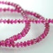 Pink Tourmaline AA Gemstone Beads - Rondelles - 3-4mm - 7 inch strand