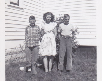 The Farmer's Children - Vintage Photograph, Vernacular, Found Photo, Ephemera (C)