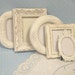 Shabby Chic Cottage Ornate Picture Frame Collection with Glass White Distressed Frames