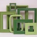 Picture Frames Shabby Chic Picture Frame Set Spring Green Frames Modern Cottage Decor