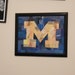 Framed Mosaicked Block M University of Michigan