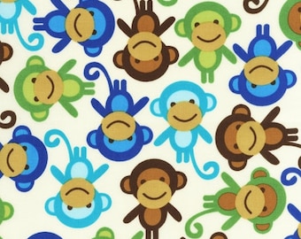 Urban Zoologie Royal Monkeys by Ann Kelle for Robert Kaufman, 1/2 yard