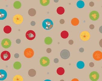 Fox Trails Brown Circles by Doohikey Designs for Riley Blake, 1/2 yard