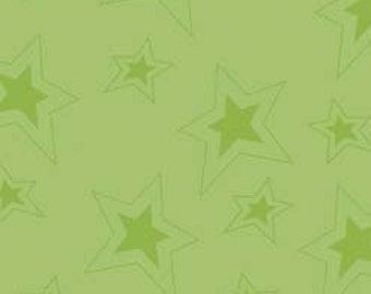 Fox Trails Green Stars by Doohikey Designs for Riley Blake, 1/2 yard