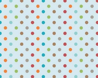 Fox Trails Blue Dots by Doohikey Designs for Riley Blake, 1/2 yard