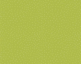 Peak Hour Green Dots by Kellie Wulfsohn for Don't Look Now for Riley Blake, 1/2 yard