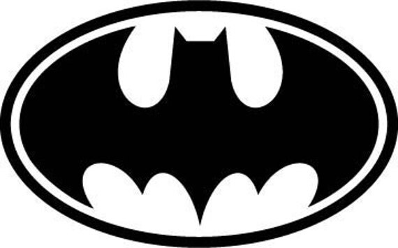 Batman logo black and white