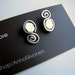 Titanium pearl earrings silver shell posts