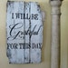 Handpainted Wood Barn Door with Grateful Quote