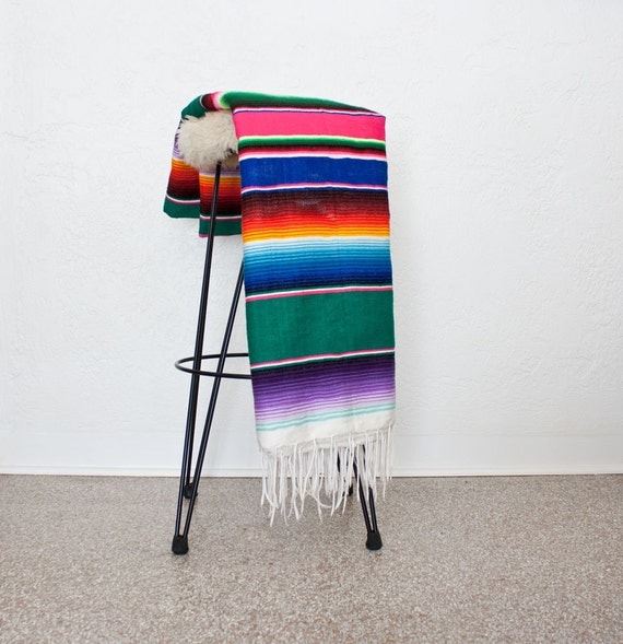 Colorful Mexican Blanket Serape by kibster on Etsy