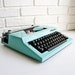 Mid Century Aqua Typewriter
