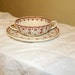 vintage Copeland Spode brown Fleur-de-Lis cream soup and saucer