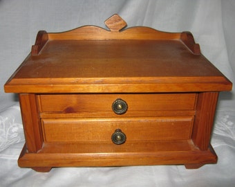 Mid Century Wooden Jewelry Box Wooden Storage Box/c. 1950s By Gatormom13 JUST REDUCED