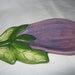 Eggplant Spoon Rest Stamped Portugal Vintage c1960s By Gatormom13