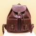 Vintage Reddish Brown Leather Backpack by BREE // Hand Made // Made In Germany