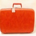 Vintage Samsonite Orange Color Plastic Pebble Textured Hard Case Luggage // Suitcase // Travel