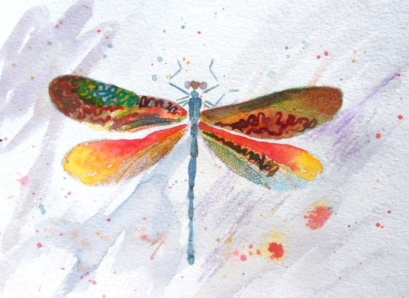 Dragonfly original painting