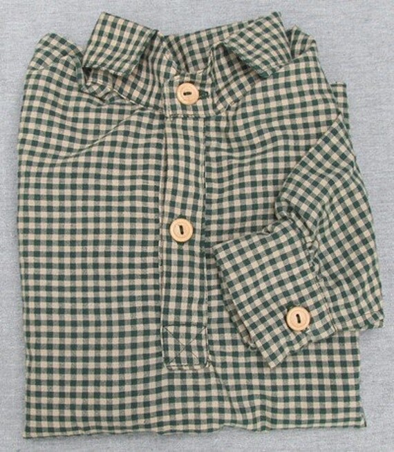 Green Plaid Shirt 13 Neck Boy's Civil War NSSA