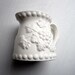 Vintage Embossed Creamer -White Porcelain