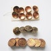 Brass Button Lot - from 1950s -One set Coin from South Africa