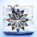Art Deco Beaded Evening Bag- White- Snowflake Design